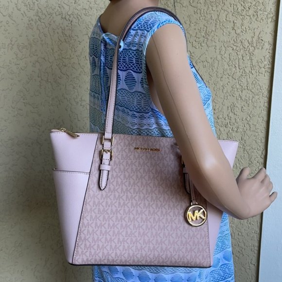 MICHAEL KORS Charlotte Large Top Zip Tote Ballet - Picture 14 of 16